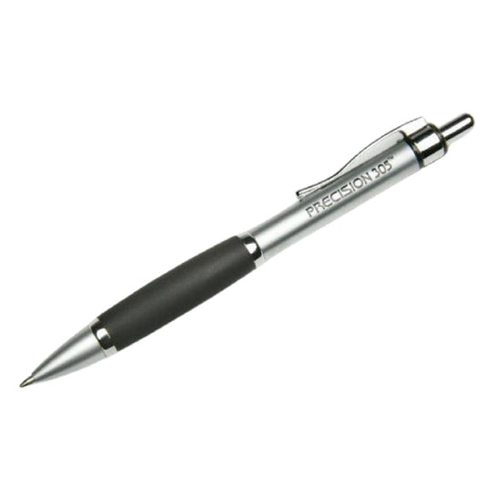 RETRACTABLE BALLPOINT PEN, MEDIUM, SILVER BARREL, BLACK INK PK