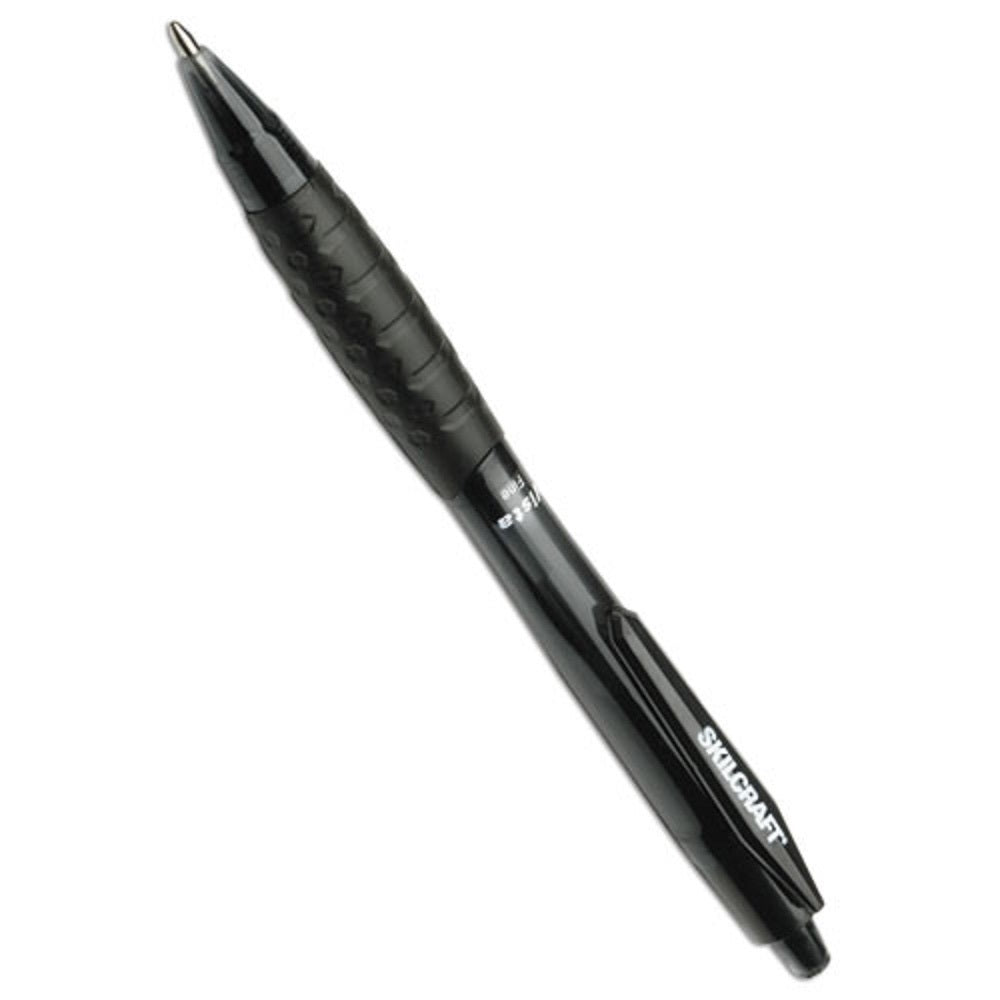 VISTA RETRACTABLE BALLPOINT PEN, FINE POINT, BLACK INK PK