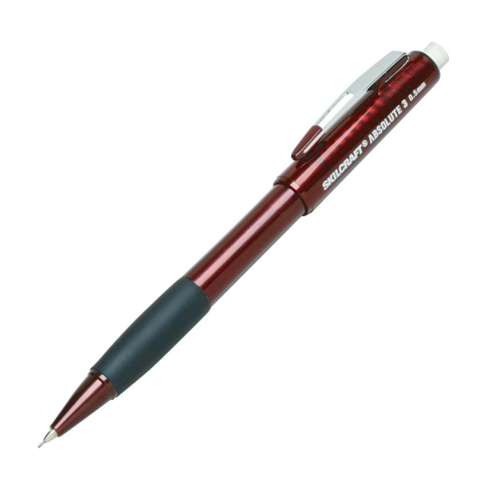 DUAL ACTION CUSHION GRIP MECHANICAL PENCIL, BURGUNDY CS