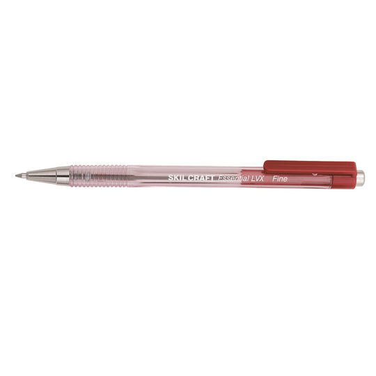 ESSENTIAL LVX BALLPOINT PEN, FINE POINT, RED INK  CS