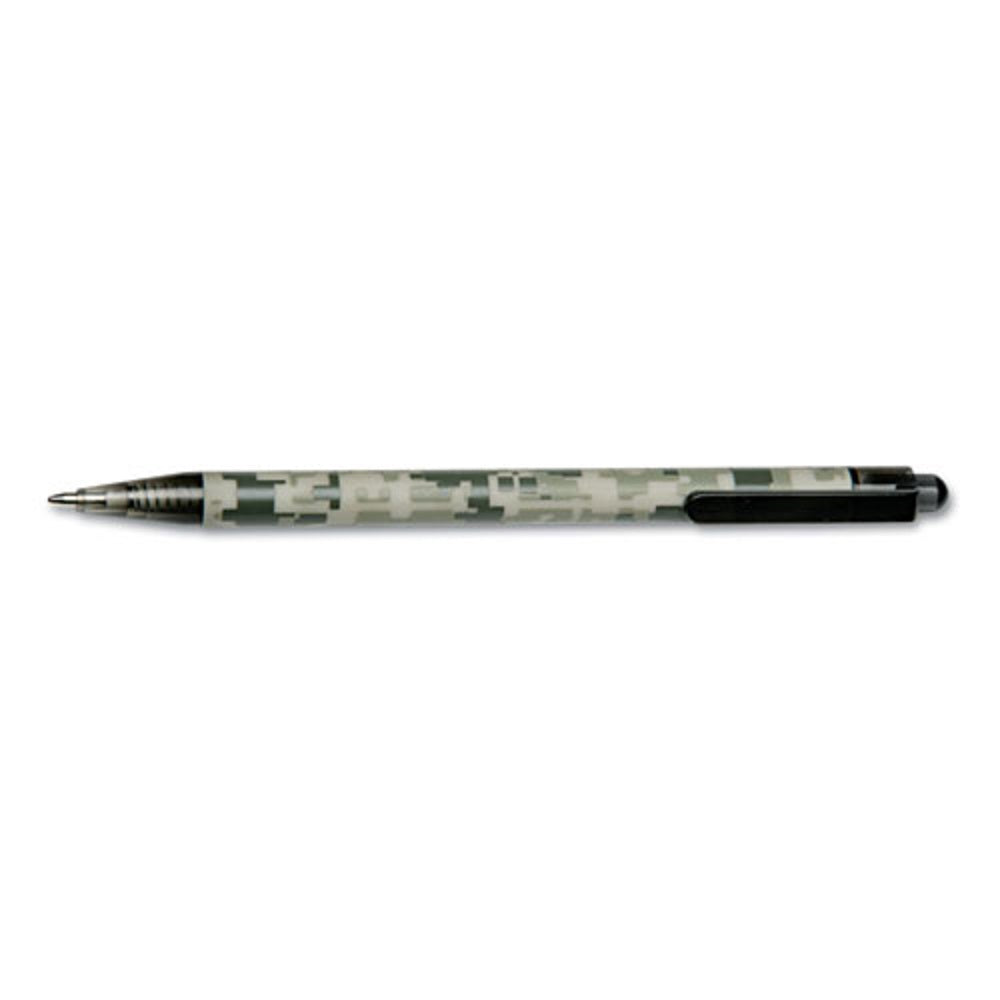 ACU-500 RETRACTABLE BALLPOINT PEN, CAMOUFLAGE BARREL, BLACK INK BX