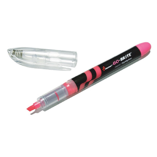 GO BRITE HIGHLIGHTER, LIQUID INK, PINK FLUORESCENT BX