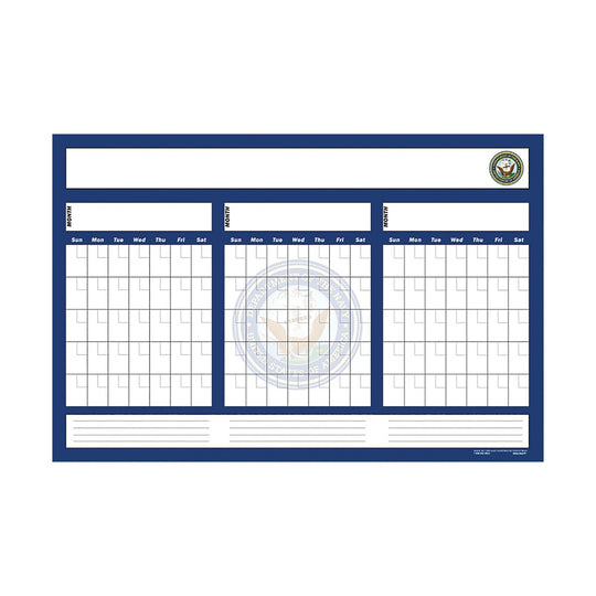 ERASABLE CUSTOM WALL CALENDAR, 3-MONTH EA