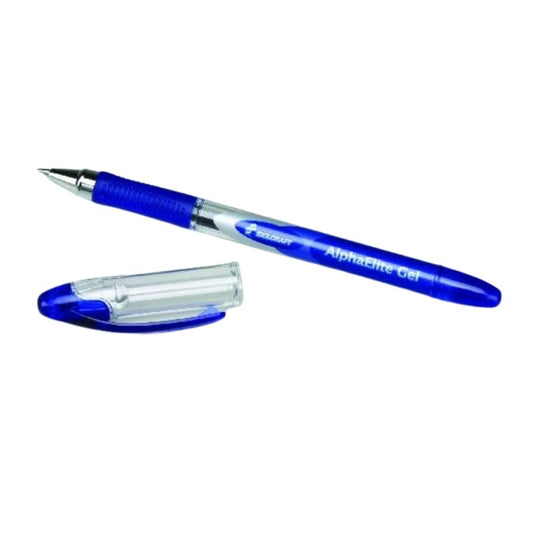 ALPHAELITE STICK GEL PEN, CLEAR BARREL, BLUE INK DZ