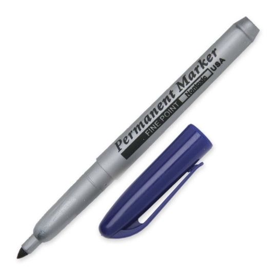 PERMANENT MARKER, FINE POINT, BLUE INK PK