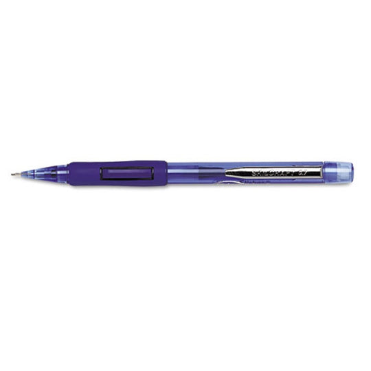 SIDE ADVANCED MECHANICAL PENCIL, TRANSLUCENT BLUE BARREL, BLACK LEAD BX