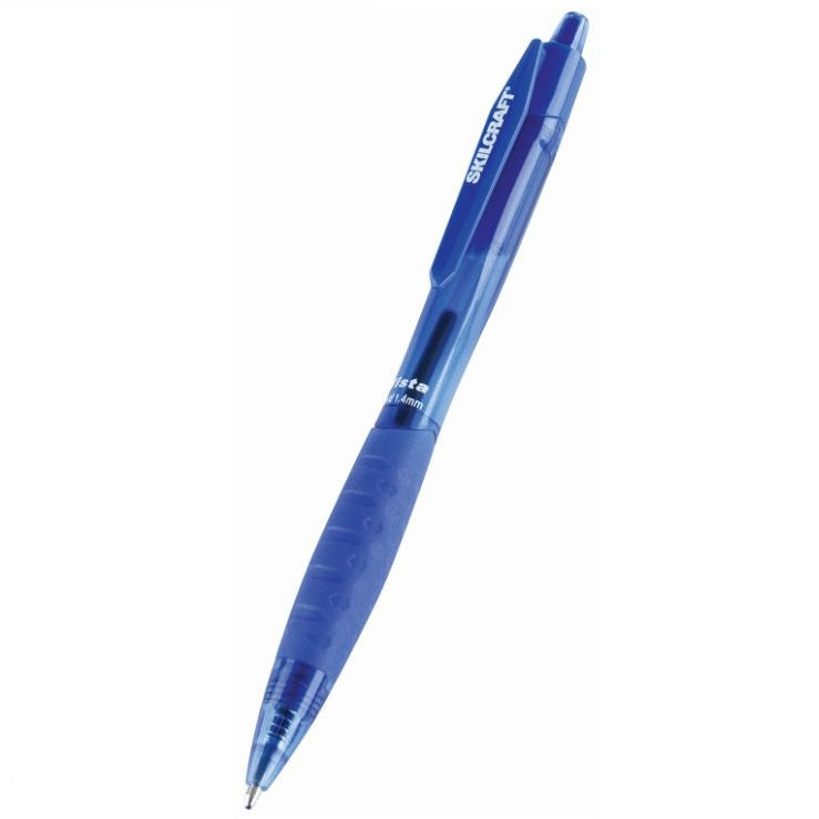 VIST RETRACTABLE BALLPOINT PEN, BLUE INK DZ