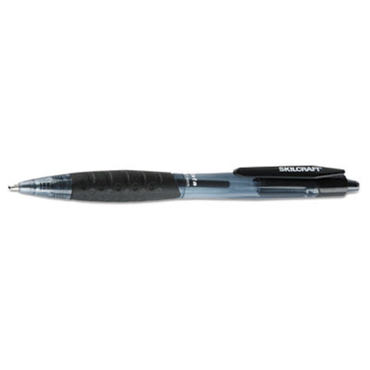 VIST RETRACTABLE BALLPOINT PEN, OLD POINT, BLACK INK BX