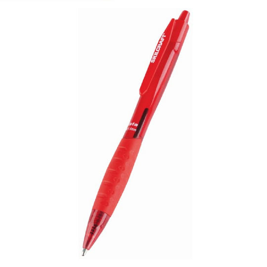 VISTA RETRACTABLE BALLPOINT PEN, RED INK BX