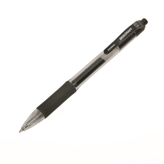 RETRACTABLE GEL PEN, FINE POINT, BLACK INK BX