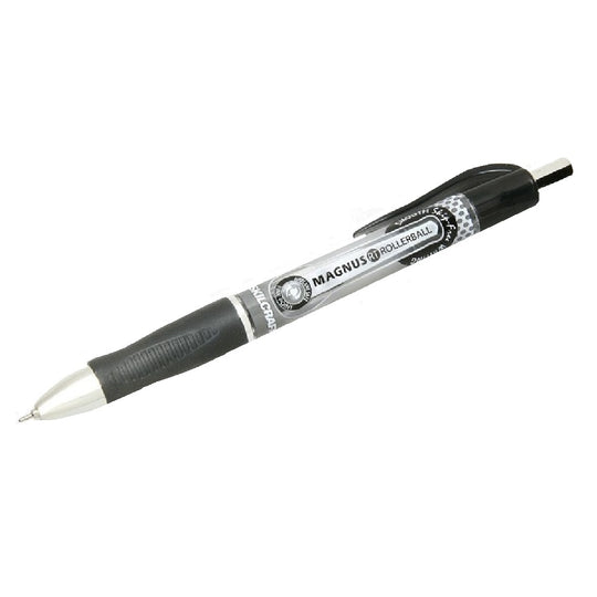 MAGNUS NEEDLE POINT RETRACTABLE ROLLERBALL PEN, BLACK INK BX