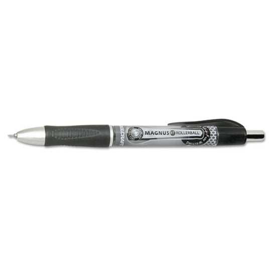 MAGNUS NEEDLE POINT RETRACTABLE ROLLERBALL PEN, BLACK INK BX