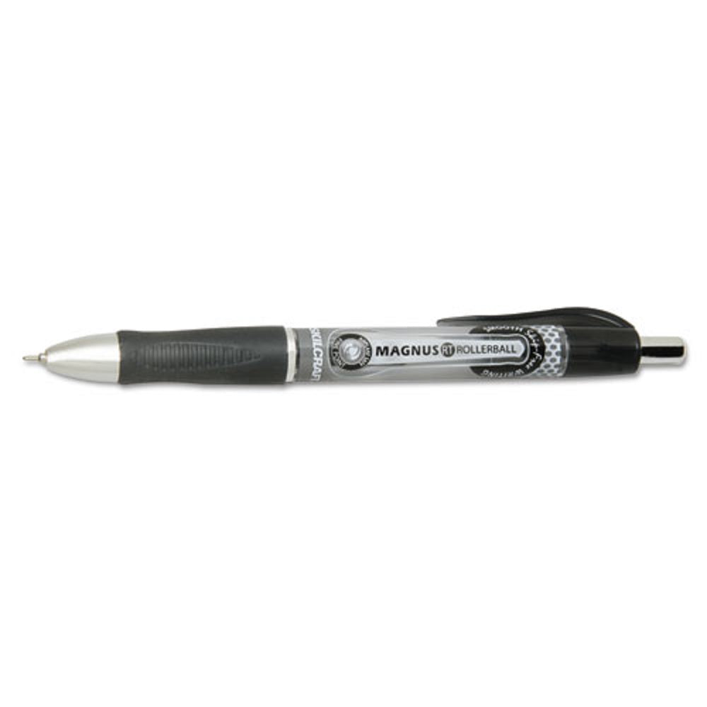 RETRACTABLE ROLLERBALL PEN, FINE POINT, BLACK BX