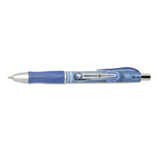 MAGNUS NEEDLE POINT RETRACTABLE ROLLERBALL PEN, BLUE DZ