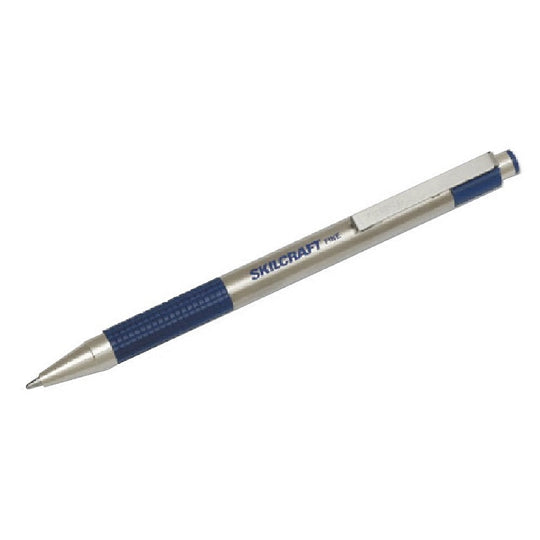 7520016661051 RETRACTABLE BALLPOINT PEN,  STEEL BARREL, BLUE INK PK