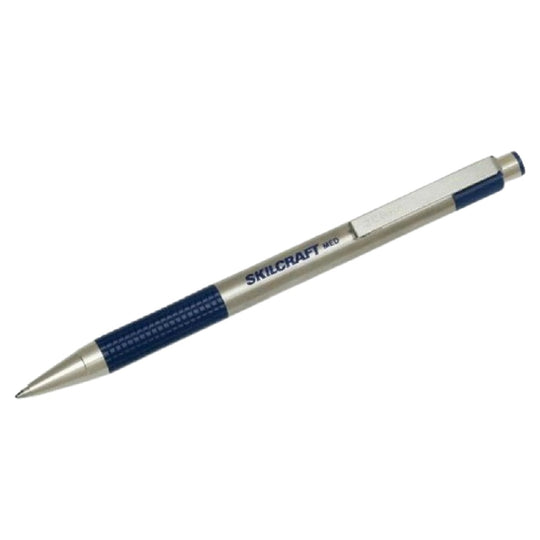 7520016661052 ZEBRA RETRACTABLE BALLPOINT PEN, MEDIUM POINT, STAINLESS STEEL BARREL BX