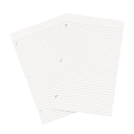 RULED LOOSE-LEAF PAPER, 3-RING, WHITE, 6" x 9-1/2"  BX