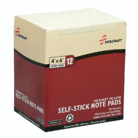 SELF-STICK NOTE PADS, YELLOW, UNRULED, YELLOW PK