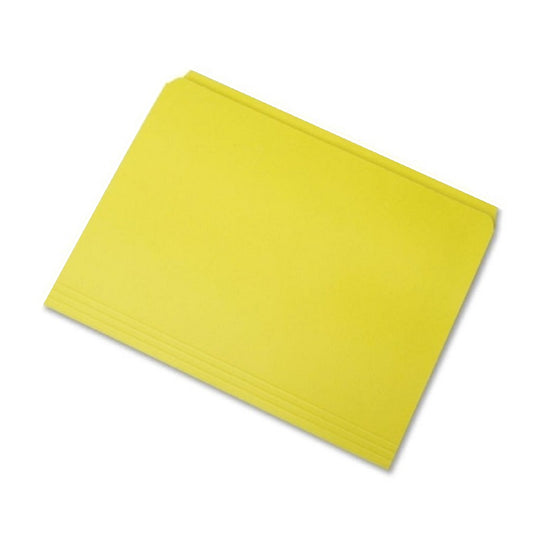 STRAIGHT CUT FILE FOLDERS, STRAIGHT TAB, LETTER SIZE, YELLOW CS