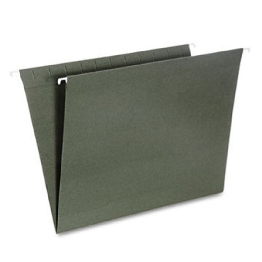 HANGING FILE FOLDER, LETTER SIZE, NO TABS, GREEN CS