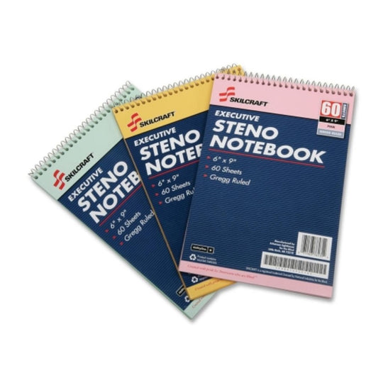 EXECUTIVE STENO PAD, GREGG RULE, MULTI-COLOR  BX