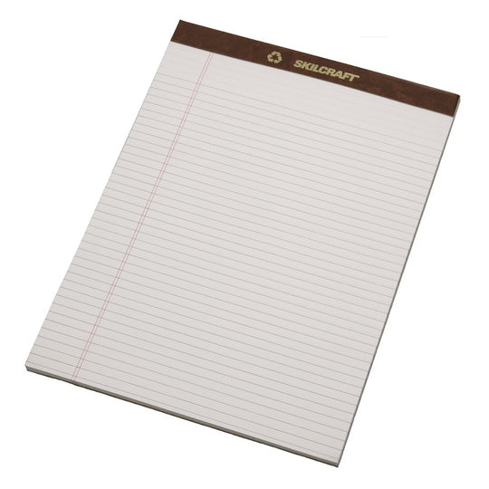 WRITING PAPER PAD, TOP BOUND, NARROW RULE, WHITE BX