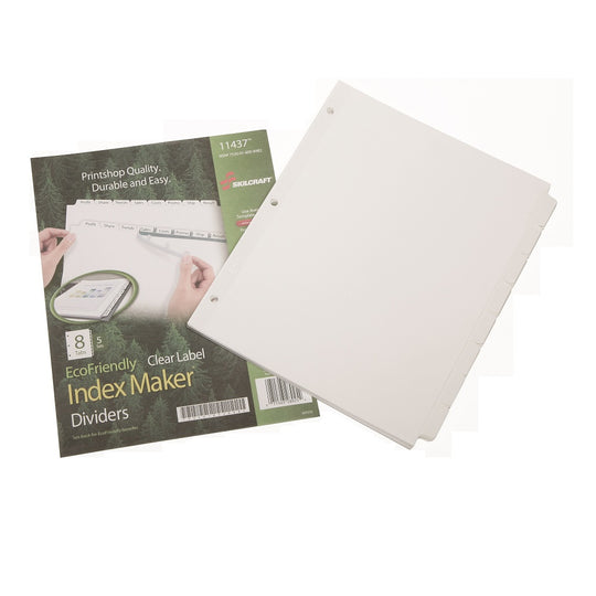 INDEX MAKER DIVIDERS, 8-TAB, WHITE SE