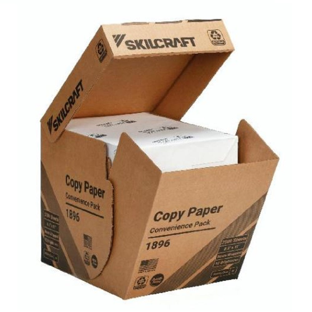 COPY PAPER, LETTER, 100% RECYCLED, 2500 SHEET CONVENIENCE PACK