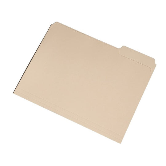 SINGLE TAB FILE FOLDERS, I/3 CUT TABS, RIGHT POSITION, LETTERSIZE, MANILA CT