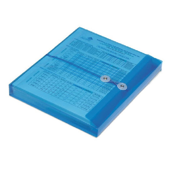 7530016618833 STRING-TIE SIDE-LOADING EXPANSION ENVELOPE, BLUE BX