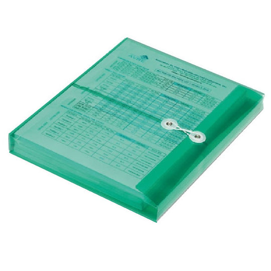 7530016618835 STRING-TIE SIDE-LOADING EXPANSION ENVELOPE, GREEN BX