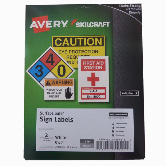 7530016878147 SURFACE SAFE SIGN LABELS BX