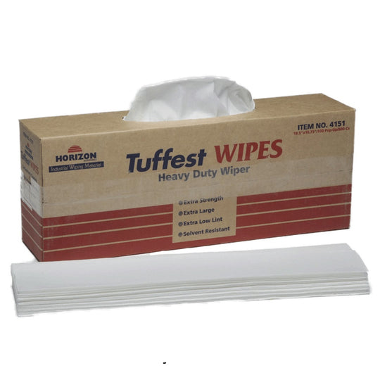 TUFFEST WIPES SOLVENT CLEANING TOWEL, HEAVY DUTY, WHITE BX