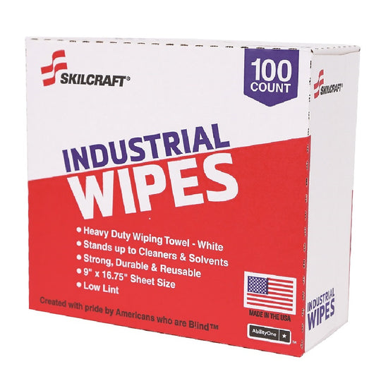 INDUSTRIAL WIPERS, WHITE  1/BX