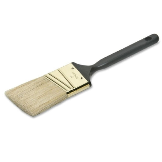 ANGLED 2 1/2" PAINT BRUSH, NATURAL BRISTLE - PLASTIC SURE GRIP HANDLE