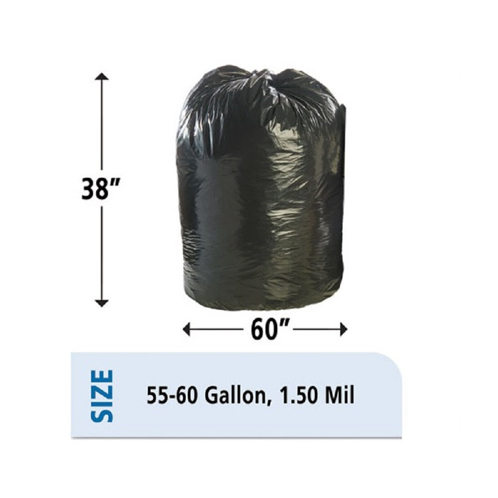 RECYCLED TRASH CAN LINERS, 38 x 60 - BLACK/BROWN 100/CARTON