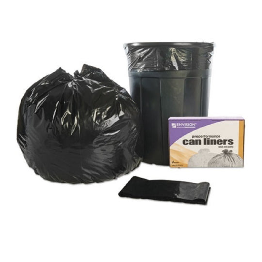 8105013862329 RECYCLED TRASH CAN LINERS, 40 x 48 - BLACK/BROWN Ea