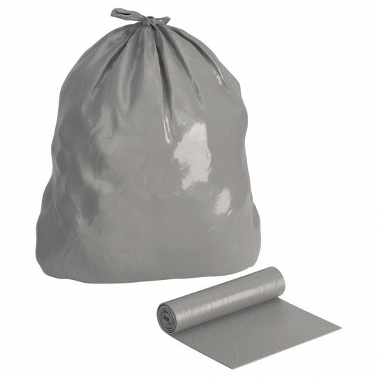 CORELESS ROLL CAN LINERS, MEDIUM DUTY, GRAY  BX