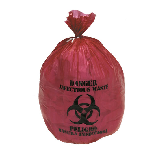 ISOLATION, INFECTIONS WASTE COLLECTION BAG, EXTRA HEAVY DUTY, RED