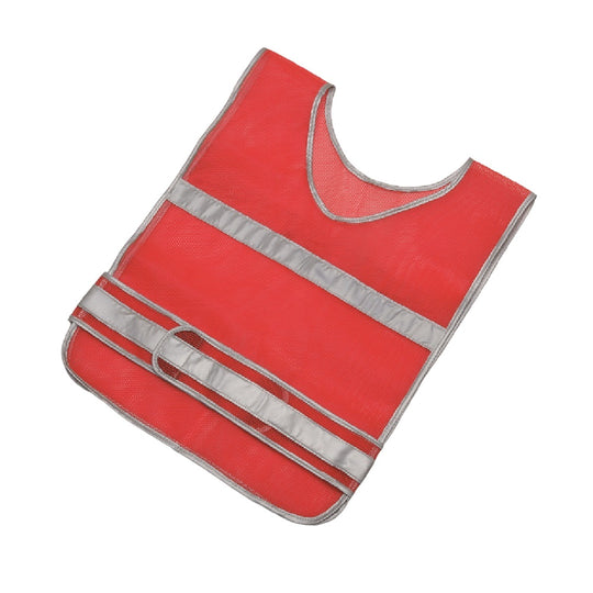 HIGH VISIBILITY SAFETY VEST - ORANGE WITH SILVER REFLECTIVE TAPE - 1/BX