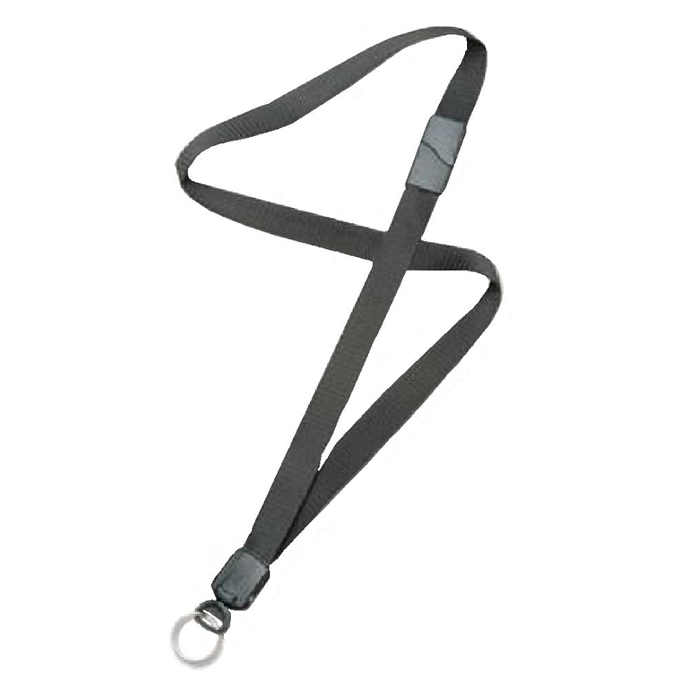 BREAKAWAY NYLON NECK LANYARD, STRAP STYLE, KEY RING, BLACK DZ