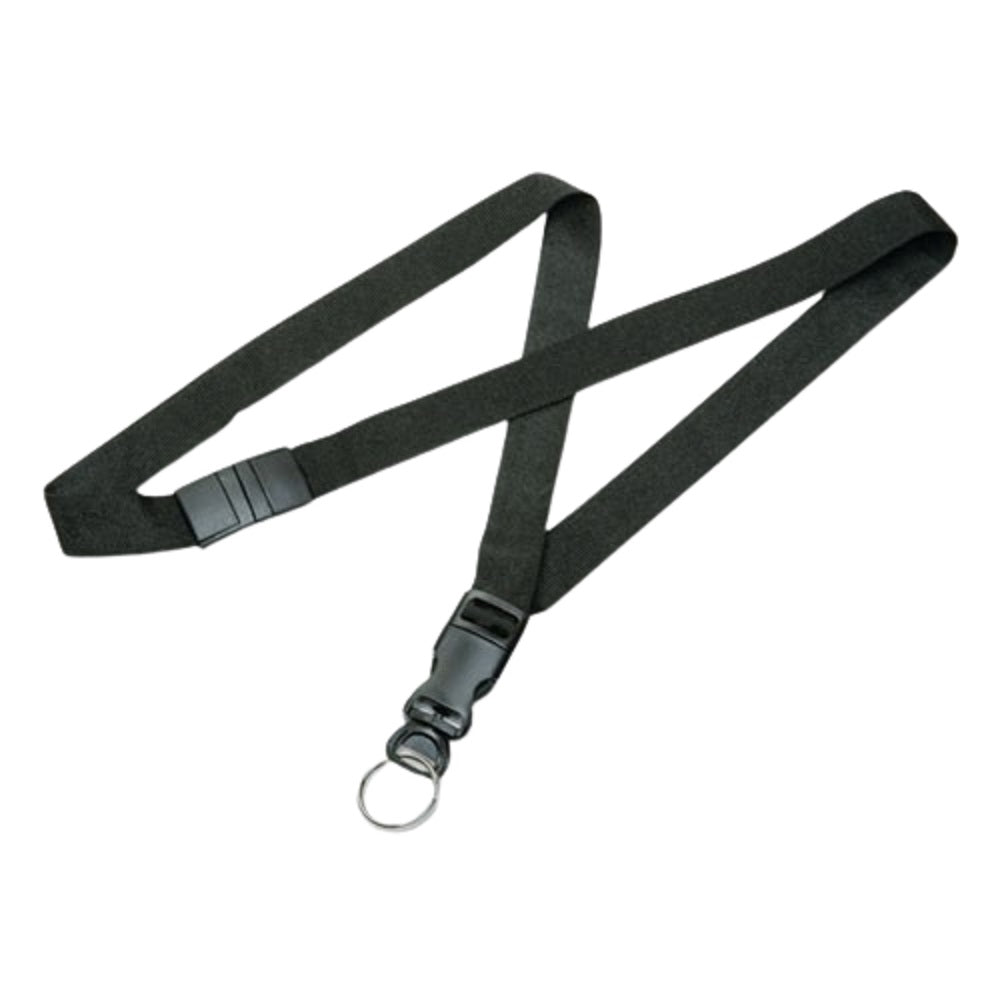 BREAKAWAY NYLON NECK LANYARD, STRAP STYLE, KEY RING, BLACK BX