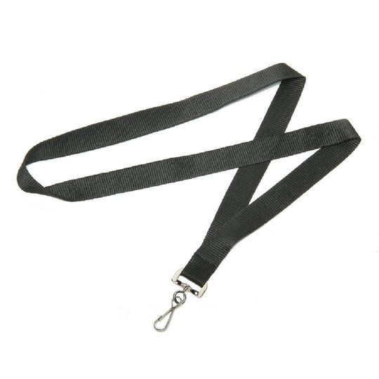 NECK LANYARD, STRAP STYLE, J-HOOK, BLACK BX