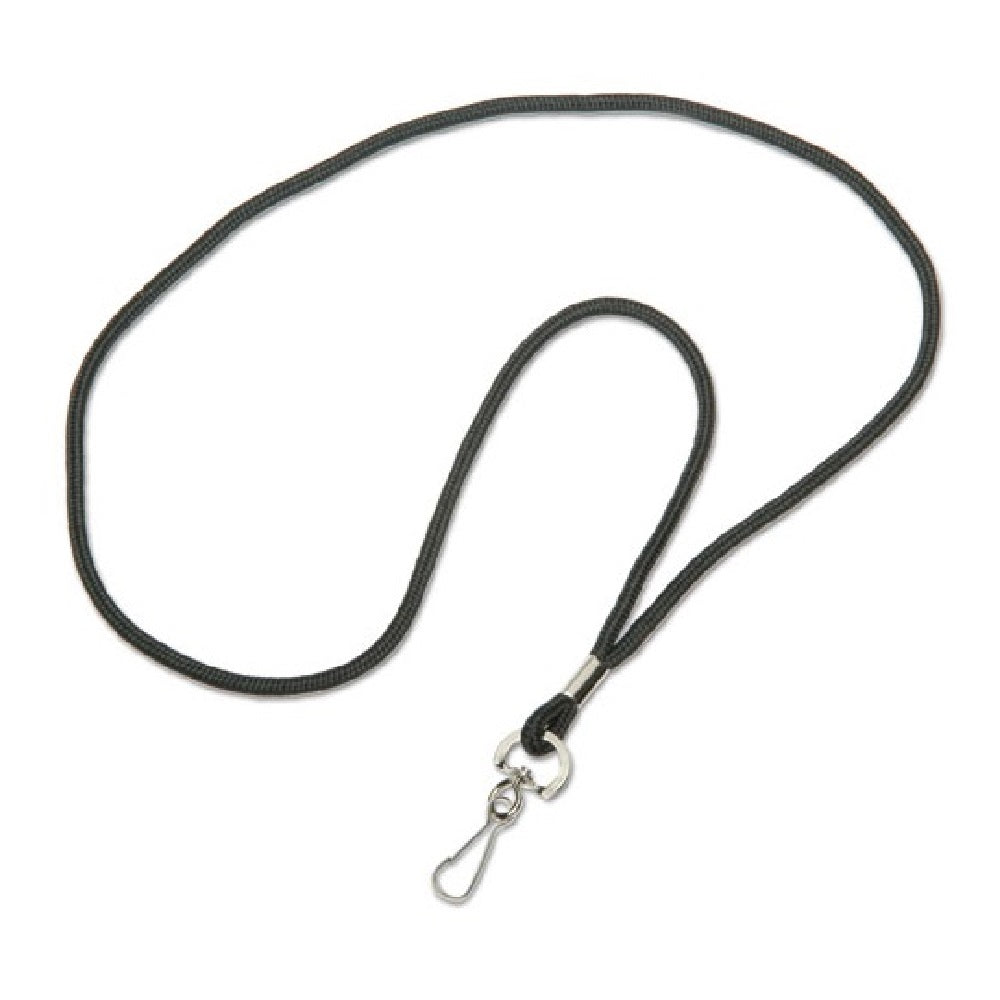 NECK LANYARD, CORD STYLE, J-HOOK, BLACK BX