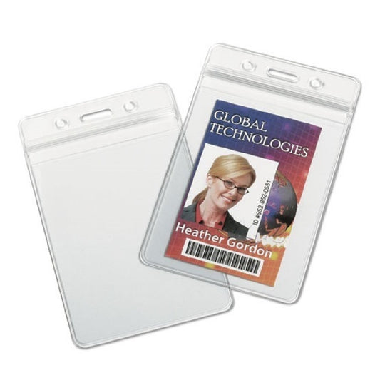 RESEALABLE BADGE HHOLDER, CLEAR CS