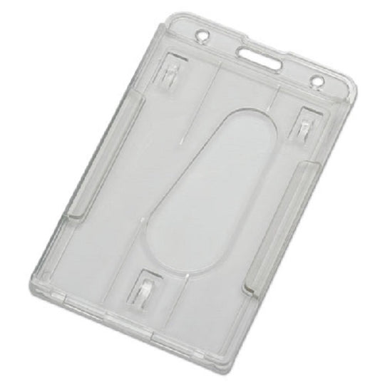 DUAL CARD ID HOLDER, VERTICAL, TOP LOAD, CLEAR BX