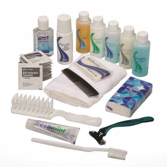 EMERGENCY PERSONAL HYGIENE REPLENISHMENT KIT, 17 PIECE