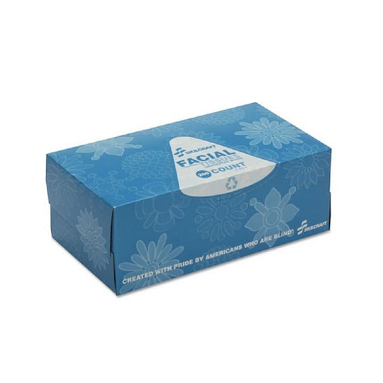 FACIAL TISSUE, 2-PLY, WHITE  200/BOX