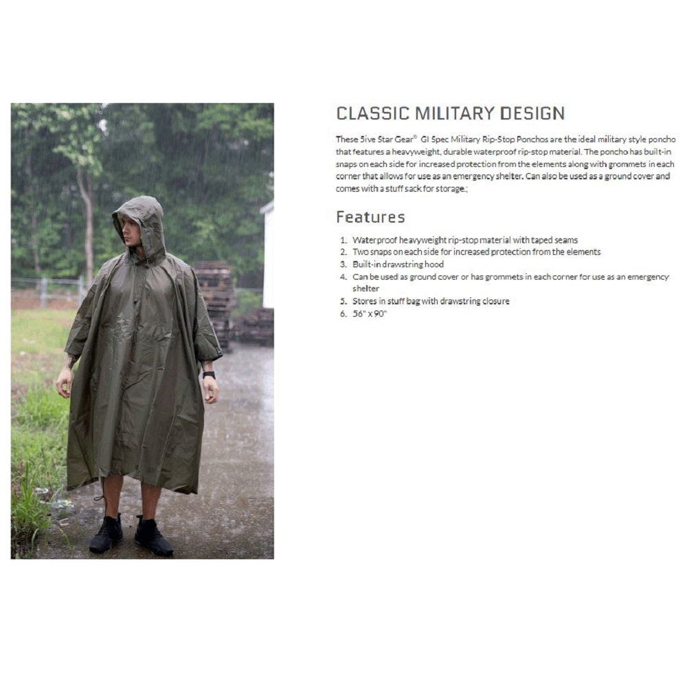 GI SPEC MILITARY PONCHO