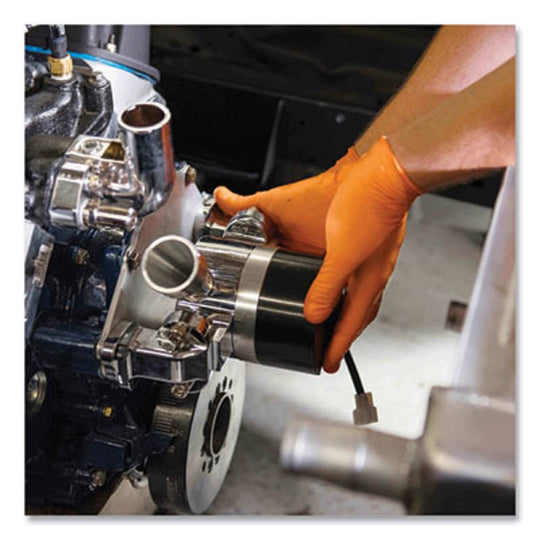 AXCGWON44100 GLOVEWORKS BY AMMEX GWON44100 INDUSTRIAL MEDIUM NITRILE GLOVES, ORANGE BX